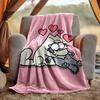 Simon'S Cat Flannel Blanket Soft Warm All-Season Throw, Design for Camping, Car Travel, Hiking Sofa, Bed, Office Perfect Gift for Parties