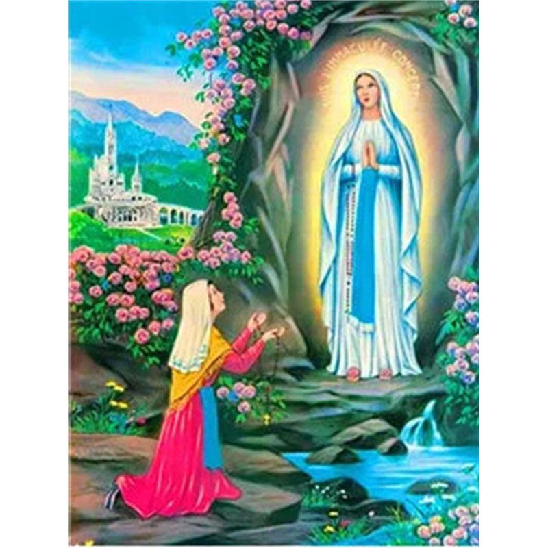 DIY Diamond Painting The Virgin Mary Cross Stitch Kit Mosaic Art Diamond Painting Full Circle Diamond Home Decoration