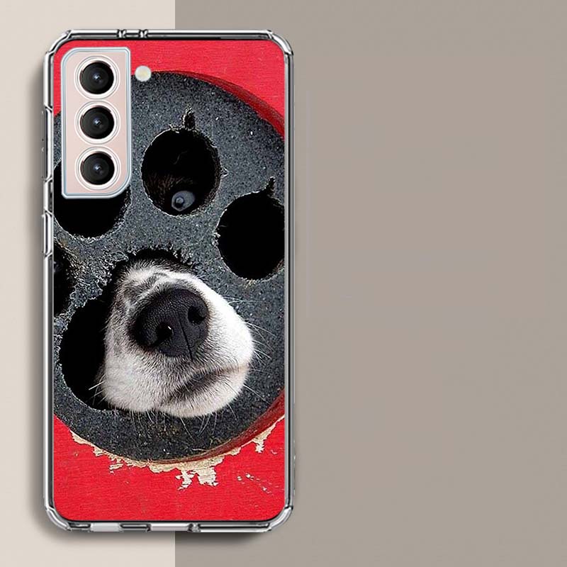 Show You its Cute Dog Nose Phone Case For Samsung Galaxy S25 Edge S24 S23 FE S21 S20 S10 Plus S22 S26 Ultra Cover Clear Cases TP