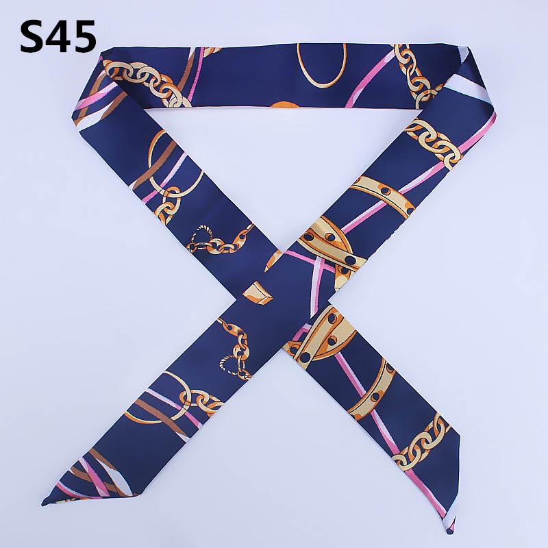 Fashion Silk Scarf Women Ribbon Tied Twilly Decoration Scarf Bag Handle Long Soft Scarf Scarves Unique