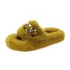Fashion 2025 Women Summer Women House Slippers Faux Fur Warm Flat Shoes Female Slip On Home Furry Ladies Slippers Size 36-43 Wholesale