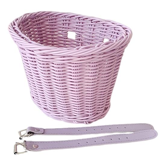 Велосипедная корзина большой вместимости, прочная, грузоподъемная, универсальная, простая в установке, плетеная вручную, имитация ротанга, велосипедная