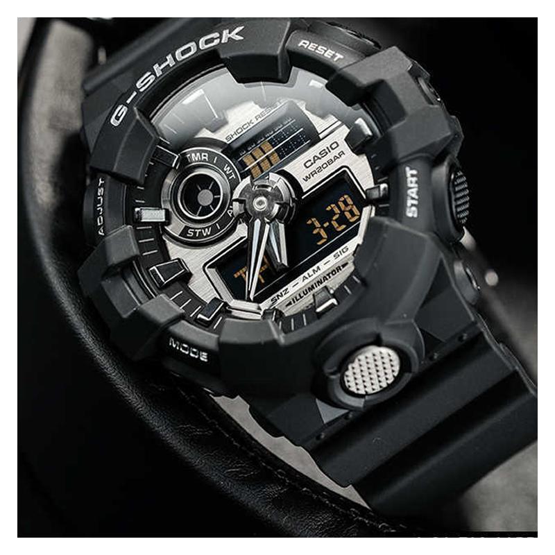 Casio G-SHOCK Красочные Водонепроницаемые и Ударопрочные Двойной Дисплей Модный Тренд Кварцевый Механизм Ремешок из Смолы Японские и Корейские Часы Мужские GA-710-1APR