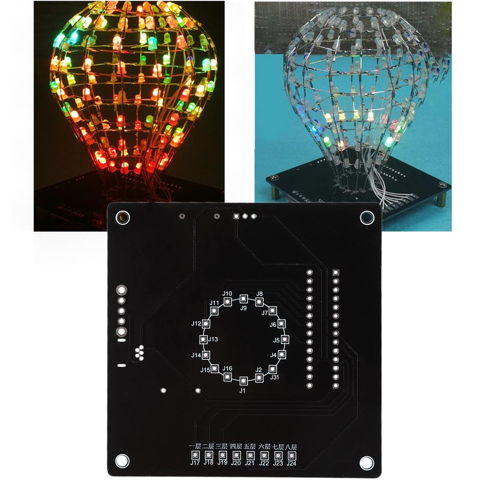 5V USB Light Vertical Ball Kit Designed by PCB Board Colorful LED Light Innovative Music Spectrum