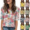 Рубашки для женщин, модные футболки с круглым вырезом, повседневные летние футболки с принтом, футболка, блузка, топы с короткими рукавами для женщин