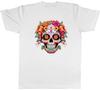 Day of the Dead Unisexs TShirt Halloween Skull Head Flower Lady Tee Gift