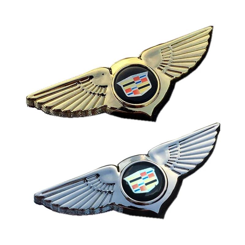 Car Front Grille Wings Emblem Badge for Cadillac Seville XT4 CT4 CT5 ATS STS CTS Escalade Coupe Exterior Accessories zg0