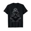 Gorilla Yoga T Shirt Black Vintage Washed Comfortable Breathable Streetwear Slightly Soft Versatile Fashion Stylish Graphic