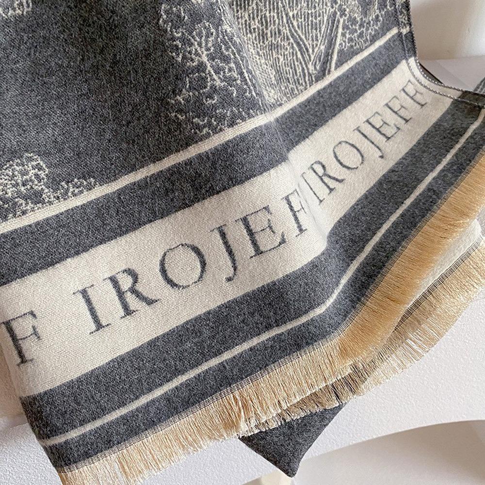 Winter New Scarf Imitation Cashmere Landscape Painting Design Fashionable Shawl Mom Gift Soft Skin Friendly Long Warm Scarf