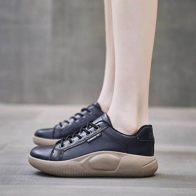 Минималистичные женские туфли на толстой подошве 2024 года, новые повседневные туфли в тон, удобные вулканизированные туфли на плоской подошве, женские кроссовки