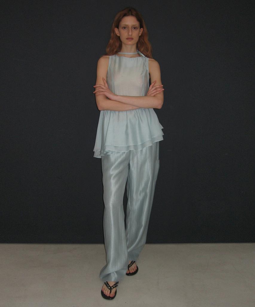 Partimento Women Studded Pointed Flip Flops_Black