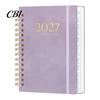 Portable Agenda with Elastic Strap 2027 A5 Spiral Planner Notebook, 365 Day Weekly Schedule Calendar View Planning Notepad Band, 140 Page Thick Paper