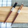 1Pair Wooden Chopsticks Cord Kinking Creative Anti-rolling Chopsticks  Durable Service Natural Kitchen Tableware
