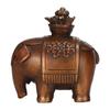 Brass Elephant Figurine: Wealth-Attracting Copper Gift for Home or Office