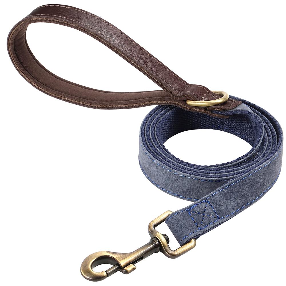 PU Leather Dog Leash 4.5ft Dog Leash Durable Pet Walking Lead Rope With Soft Touch Handle Strong For Small Medium Large Dogs Pug