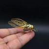 Exquisite Zinc Zinc Alloy Animal Statue Mini Vintage Insect Sculpture Creative Cicada Figurine  Tea Ceremony