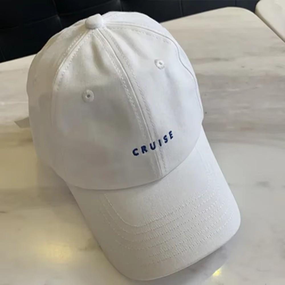 Solid Color Peaked Cap Letter Embroidery Outdoor Sun Visors Hat Fashion Baseball Hat for Women