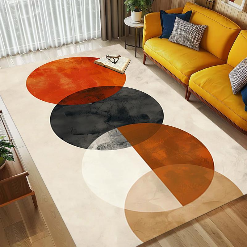 Circles Composition Living Room Nonslip Area Rug Soft Carpet For Bedroom Game Playroom Sofa Office Home Decor Doormat Christmas Gift C9261216
