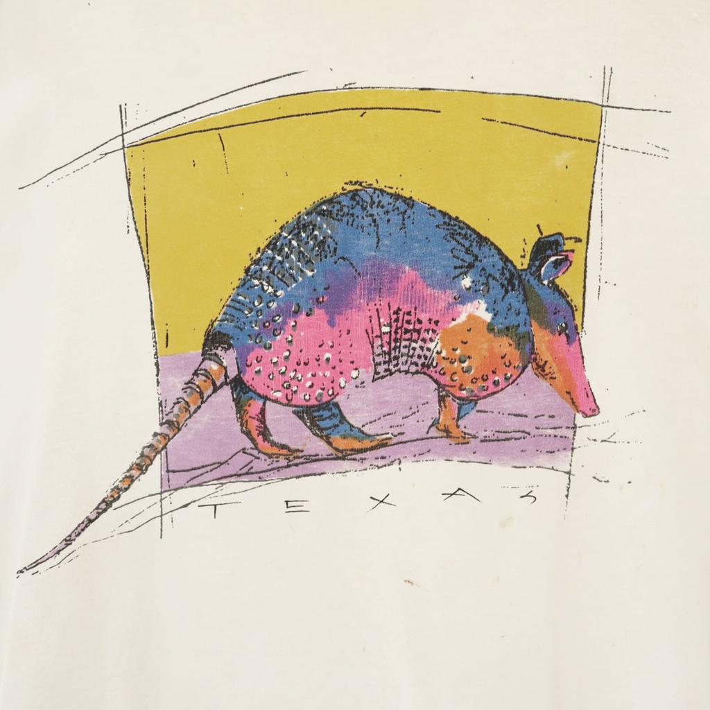 Anvil 90-е Сделано в США Старая футболка с принтом броненосца Мужская Б/У