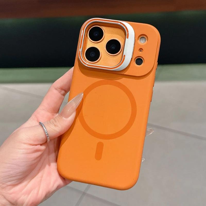Складной держатель-подставка для камеры для чехла для для iPhone 17 16 1 14 13 12 Pro Max Plus Магнитный Творческий Блок Матовый Чехол