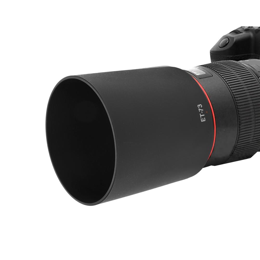 Пластиковая черная бленда объектива ET-73 для крепления на камеру, подходит для объектива Canon EF 100mm f 2.8L Macro IS USM