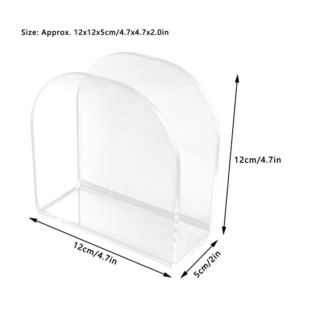 Easy Access Acrylic Napkin Holder Transparent U-shape Tissue Organizer Premium Creative Storage Stand Kitchen Organize