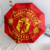 1 PC Automatic Folding Umbrella - Manchester United F Custom Name Pattern, Portable & Foldable Design with 8 Ribs, Christmas Birthday Gifts