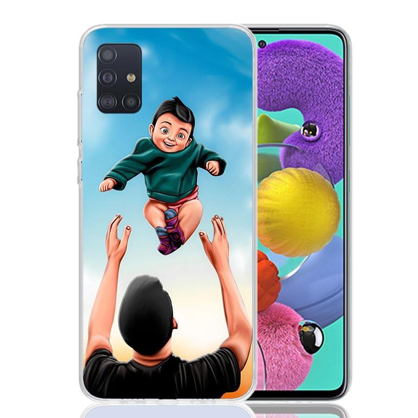 Чехол для телефона "Папа и девочка/мальчик" для Samsung Galaxy A52 A32 A22 A12 A02S A50S A30S A51 A31 AA71 Note 20 Ultra 10 S10 Plus Galaxy
