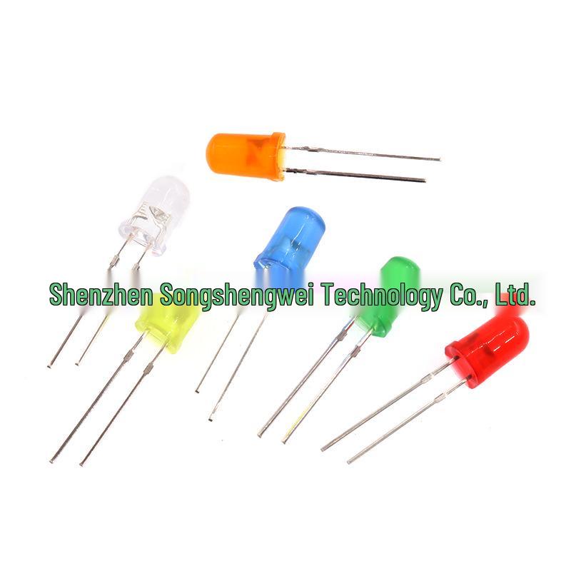 3mm/5mm LED Bulb Pack: Red, Green, Yellow, Blue, White – Through-hole Lamp Beads for Experiments
