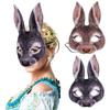 1PC Animal Mask Cosplay Costume 3D Tiger Pig Bunny Halloween Half Face Mask Party Decor Funny Masquerade Party 8 Styles