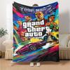 Gta Personalized Text Blanket Gift Customizable Blanket Soft & Cozy for Chair Home Decor Nap Bedding Four Seasons Universal