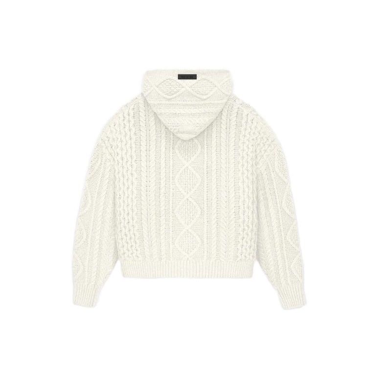 Fear of God Essentials Толстовка с косами Cloud Dancer Мужские Топы Кремовый 192BT234391F