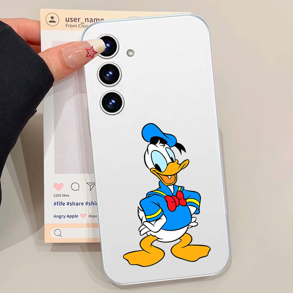 Милый Чехол для Телефона с Дональдом Даком для Samsung Galaxy S21 S22 S23 S24 S25ULTRA FE Ultra Plus5G A52S Прозрачный Чехол