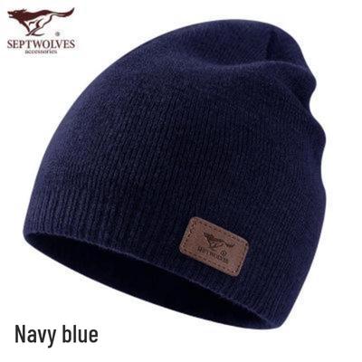 Мужская зимняя теплая вязаная шапка Qipilong