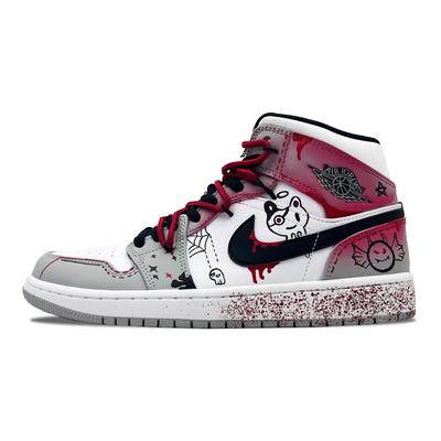 Air Jordan 1 Mid Амортизация Нескользящая Износостойкая Средняя высота Винтажные Баскетбольные кроссовки Мужские 554724-092(Команда252-)