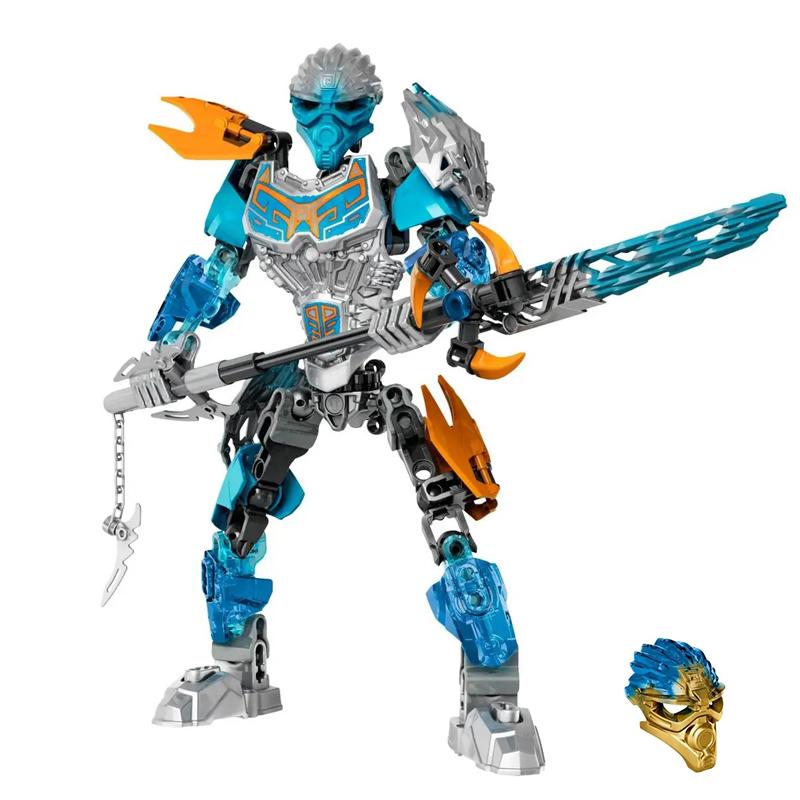 Новый Bionicle Мастер Существ Золотой Маски Строительные Блоки Огненный Объединитель Таху Комбинированный Робот Мех Кирпичи Игрушки Для Мальчиков Подарки