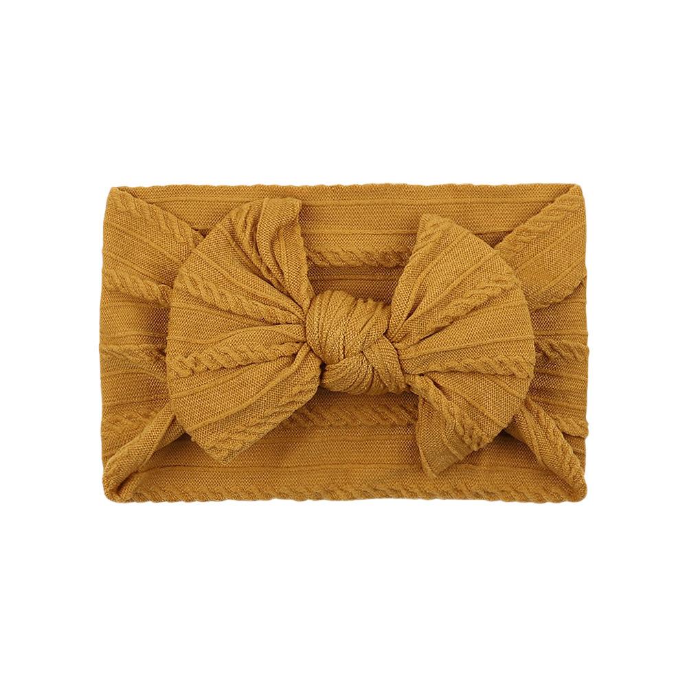 Детская повязка на голову, Эластичная повязка с широким краем и бантом