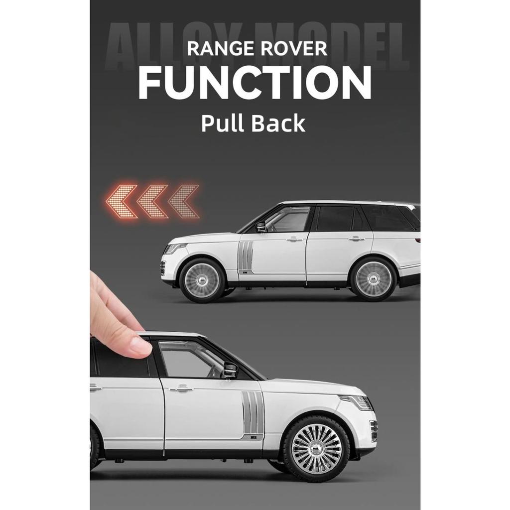 1/18 Land Rover Range SUV спортивная игрушечная машинка для детей литая модель миниатюрная звук свет двери открываются коллекция подарок для детей