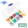 90pcs/box Mini Blade Fuses Auto Car Truck Assortment Fuse Kit 40A 5A 7.5A 10A 15A  20A 25A 30A 35A