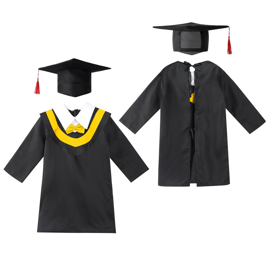 Выпускное платье, форма бакалавра, шляпа с кисточкой для детей, девочек и мальчиков, унисекс, детский сад, ученик начальной школы