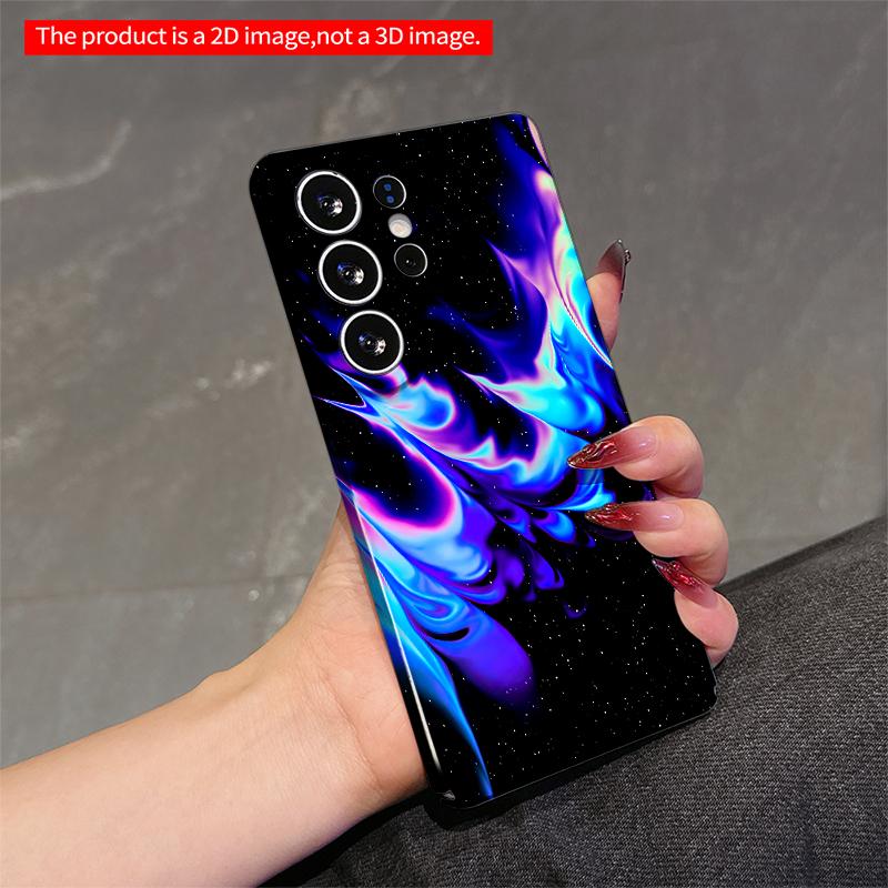 2DFlat Samsung phone case Neon Nebula Flow Phone Case Applicable to Galaxy S23 S24 S25ULTRA S26 A12 A14 A15 A16 A54 A55