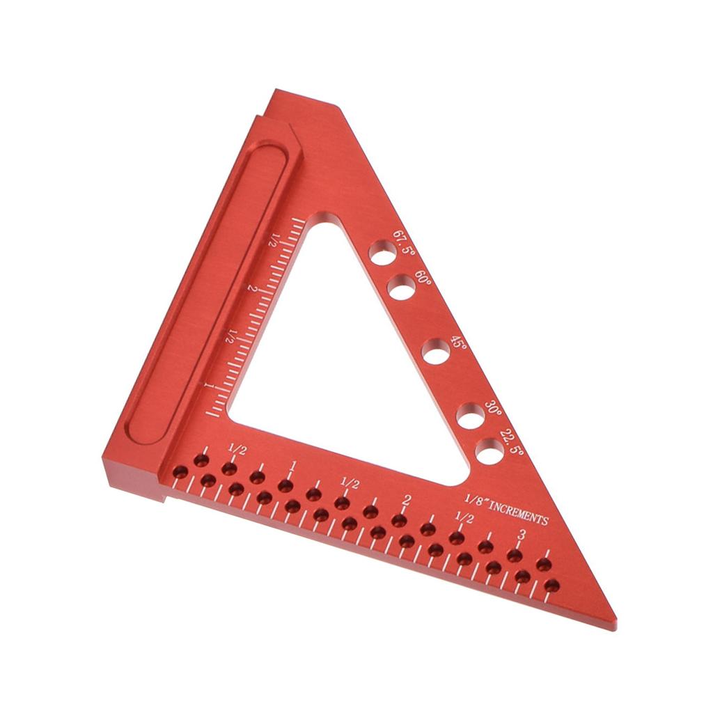 Layout Measuring Tool Multi Angle Measuring Ruler 22.5/30/45/67.5 Degree Triangle Ruler Woodworking Square Protractor