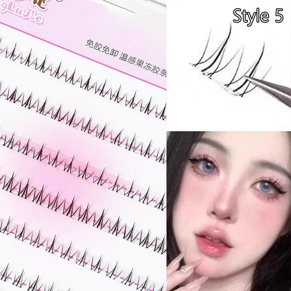 Natural Look Glue-free False Eyelashes Press On Segmented Eyelashes  Women's Beauty