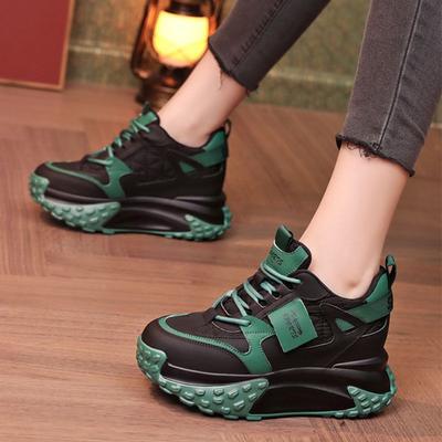 Универсальные дышащие одинарные туфли на толстой подошве, небольшие повседневные туфли