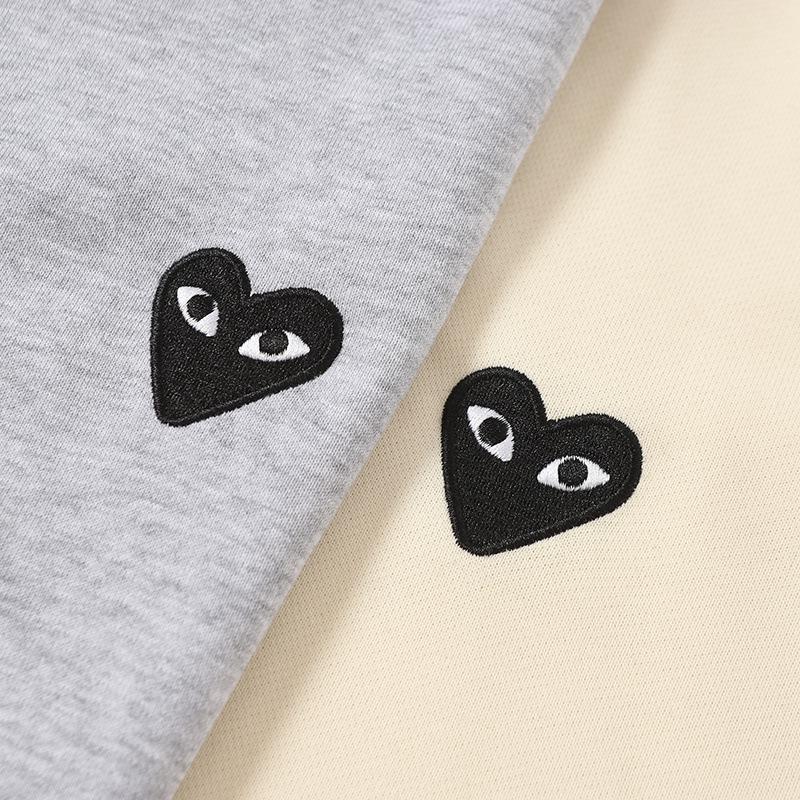 Унисекс худи-кардиган Play от Rei Kawakubo с вышитым сердцем, осенне-зимняя коллекция