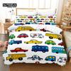 Cartoon Car Bedding Set, 3Pcs Duvet Cover Set, Soft Comfortable Breathable Duvet Cover, For Bedroom Guest Room Decor