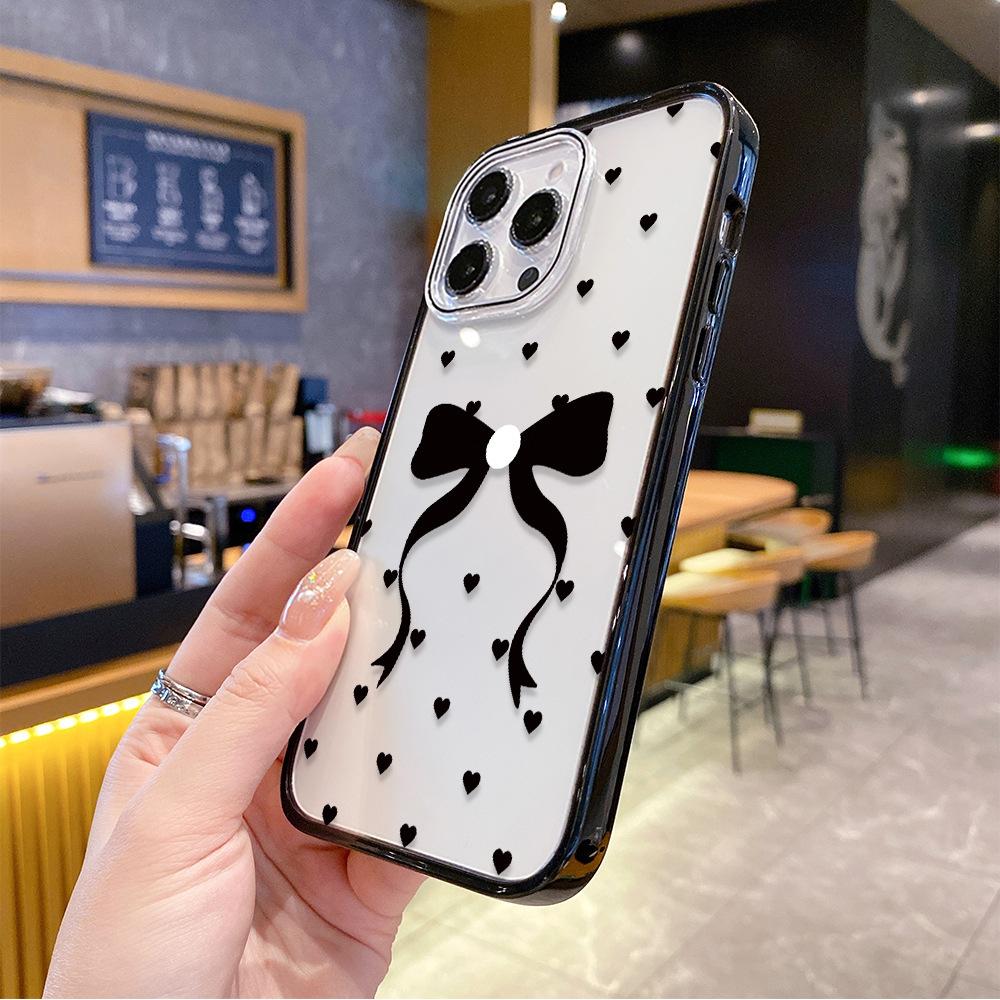 Милый бант любовь чехол для iPhone 17 магнитный чехол для мобильного телефона Apple 16promax противоударный прозрачный защитный чехол 12