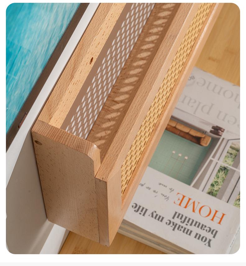 Wall-Mounted Wooden Router & Modem Storage Box: Power Strip Organizer & Socket Cover