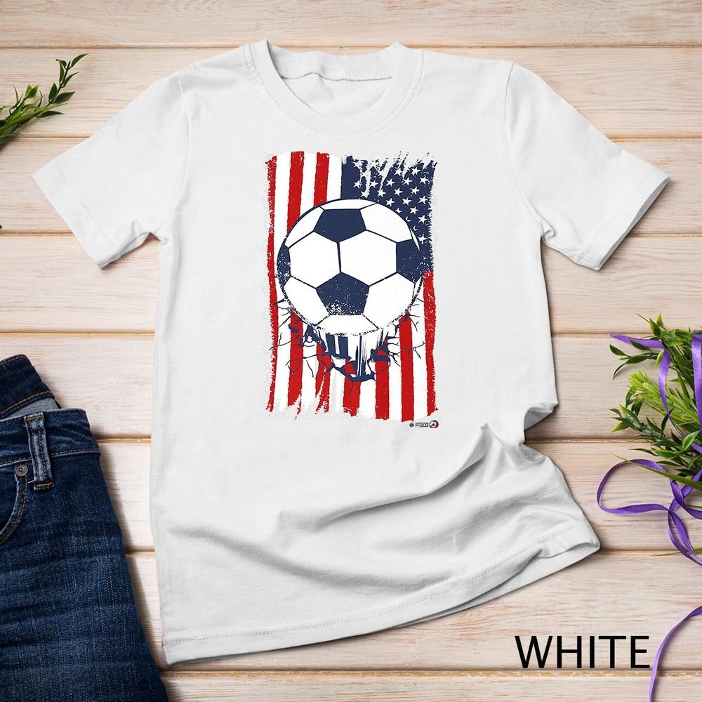 US Soccerball, USA Flag Football Premium Unisex T-shirt