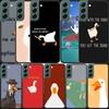 Flying Duck Phone For Samsung Galaxy S20 FE S21 Plus S22 S23 S24 Ultra Case S10 S10E S9 S8 S7 Edge Cover Silicone Soft Coque Fun